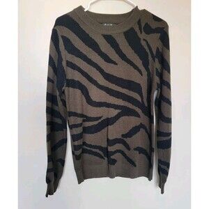 AZI New York Womens Animal Print Pullover Sweater Size Medium